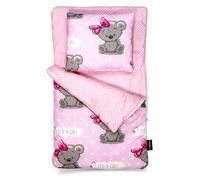 PinkZebra Gigoteuse Double Face Ensemble de 2 pièces pour Petit lit de poupée, literie en Coton pour poupées, literie de poupée avec Oreiller pour lit de poupée, It's a G