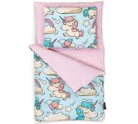 PinkZebra Gigoteuse Licorne, Sac de Couchage pour Poupée avec Oreiller en Coton
