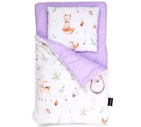 PinkZebra Gigoteuse pour Poupée avec Oreiller, Sac de Couchage en Coton pour Lit de Poupée, Bébés Animaux