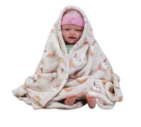 PinkZebra Mini couverture douillette en polaire double face 50 x 70 cm, douce et moelleuse, mini couverture polaire