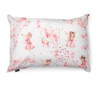 PinkZebra Taie d'oreiller 30 x 45 cm, Housse de coussin en 100% coton, Housse de coussin pour filles & garçons, Oeko-tex Standard 100, Housse de coussin pour enfants avec fermeture éclair, Fée rose