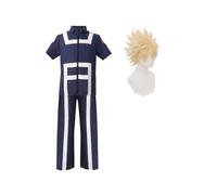 Pinloo MHA Costume de cosplay Midoriya Izuku Cosplay Uniforme Halloween Bakugou Katsuki Costume Todoroki Shouto Wig MHA Vêtements de gymnastique Comic Con Uniforme
