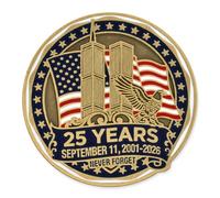 PinMart Épinglette patriotique du 11 septembre du 11 septembre - Souvenirs du 11 septembre et commémoration du Pentagone - Épingles commémoratives en émail pour vétérans, événements, sacs à dos
