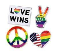 PinMart Pin's en émail motif drapeau arc-en-ciel Gay Pride Love Wins LGBT