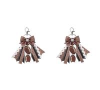 PinMe - porte-clés de, 2 pièces, paillettes de Sport, belle équipe, avec nœuds, décoration de, porte-clés