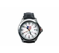 Pinnacle Awards Canada Drapeau U S A, montre de chemin de fer approuvée, boîtier en acier inoxydable, montre de qualité ferroviaire standard RR, Argenté, Robe