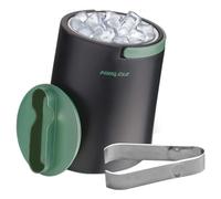 PINNACLE Seau à glace isotherme pour fêtes avec pince qui tient dans le couvercle - Seau à glace en acier inoxydable pour bar à cocktails avec poignées pliables pour bar intérieur/extérieur, sans BPA