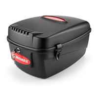 PINNAMAX Coffre de rangement pour porte-bagages de vélo, verrouillable, 17 l, étanche, rigide, avec 2 clés, boîte de rangement pour les trajets, le shopping et les vélos électriques