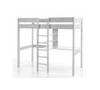 Lit Mezzanine & Bureau Enfant "Pino" 90x200cm Blanc