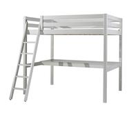 Vipack Pino Lit Mezzanine 140x200 Blanc + Plan De Travail
