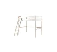 Lit mezzanine en pin massif 140x200 cm CED Couleur : Blanc