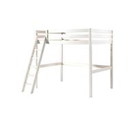 Vipack Pino Lit Mezzanine 140x200 + Commode 2 Portes + Lit Transformable En Fauteuil Blanc