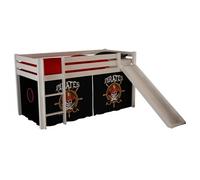 Lit Enfant Avec Toboggan "Pino Pirates II" 90x200cm Blanc