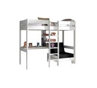 Vipack Pino Lit Mezzanine Blanc Avec Fauteuil