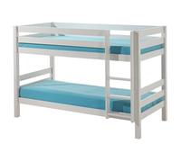 Vipack Lit Superposé Pin Pino, Blanc, 90cm x 200cm x 140cm