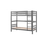 PINO Lits superposés pin massif gris 209x105x182cm + Lit gigogne