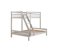 Vipack Lit de famille combiné Pino Martin 3 couchages pin massif Blanc