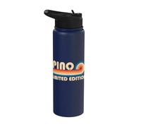 PINO Retro 70s 80s Sunset Stripe Stainless Steel Insulated Water Bottle