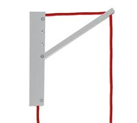 Pinocchio, support mural réglable en bois pour lampes à suspension - Blanc