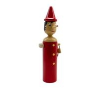 Pinocchio Tirelire en Bois, Longueur : 24 cm-fabriqué en Italie - 7496