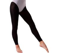 Pinochukka Collants noirs 60 deniers sans pieds pour filles - Non élastiques - Confortables - Collants de danse sans couture pour filles de 5 à 13 ans, Noir , 11 ans