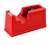 PinoLab Porte-scotch de table, distributeur de ruban adhésif avec lame coupe-papier, support de bureau, 14,5 x 5,5 x 7,5 cm, pour maison, bureau, école, couleurs assorties