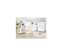 Pinolino Chambre bébé complète en bois : lit évolutif, commode à langer et armoire - 100032BG
