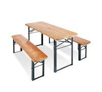 Pinolino Ensemble de Table et bancs 'Sepp', 3 pièces; Massif : Sapin, 3 pièces : 2 bancs, 1 Table, Pliable, se Range en économisant de la Place, Convient aux Enfants à partir de 3 Ans