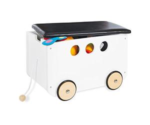 Pinolino 213490 Boîte à Jouets avec Roulettes Jim Blanc