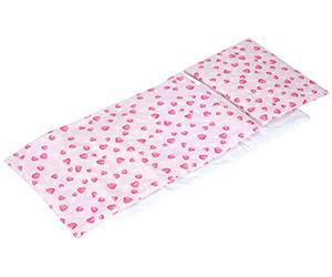 Pinolino - 28350-7 - Accessoire Poupée - Textile pour Lit de Poupées - 3 Pièces - Design Coeur Rose