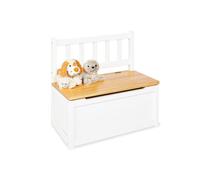 Pinolino Banc Enfant Pinolino Coffre à Jouets en Bois Blanc et Naturel Fenna - 201432
