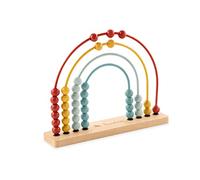 PINOLINO Boulier Arc-en-Ciel Ruby Montessori - Jouet éducatif en Bois pour Enfants à partir de 1 an - Multicolore et Transparent laqué