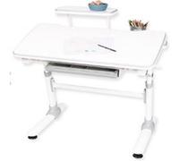 Pinolino Bureau pour enfant Liam - Réglable en hauteur, inclinable avec tiroir, Blanc