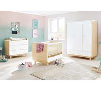 Pinolino Chambre bébé complète lit évolutif + armoire + commode - Round - 100043BG