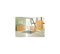 Pinolino 102174 x G 3 pièces, lit bébé, commode avec table à langer extra large et grande armoire en hêtre massif, huilé, 140 x 70 cm