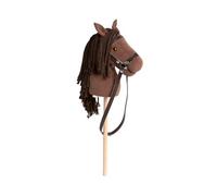 PINOLINO Cheval en Peluche Lucky Marron sur Tige en Bois pour Enfants à partir de 3 Ans, Jouet pour l'intérieur et l'extérieur, Cheval de Jeu avec Bride