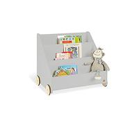 Pinolino – Bibliothèque pour enfants 'Lasse' – à roulettes – Gris