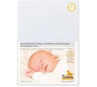 Pinolino Drap-housses en jersey pour berceaux cododos et poussettes rose et uni blanc Jaune G