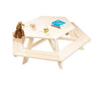 Ensemble Table Et Chaises Pinolino Nicki 6 Places Bois Massif L 162 X P 162 X H 50