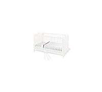 PINOLINO Florentina Lit pour enfant avec sommier à lattes et commode à langer avec plan à langer et étagère pour bébés et tout-petits, en décor blanc