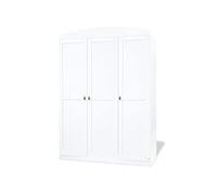 Pinolino Armoire Laura Grande, décor : uni, Blanc, L 135 x P 57 x H 192, 3 Portes, étagères réglables en Hauteur, Armoire pour la Chambre de bébé
