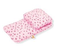 Pinolino - 27350-7 - Accessoire Poupée - Textile pour Landau - 2 Pièces - Design Coeur Rose