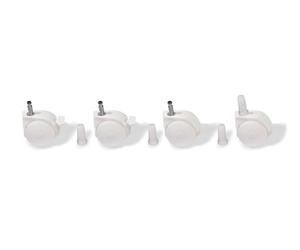 Pinolino - Lot de 4 roulettes pivotantes blanches