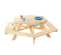 Pinolino Pique-Nique-Table - Nicki - Bois - Hexagonale, Naturel