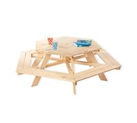 Ensemble Table Et Chaises Pinolino Nicki 6 Places Bois Massif L 162 X P 162 X H 50
