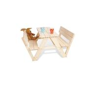 Pinolino Table de pique-nique enfant Nicki pour 4 bois, bancs à dossier