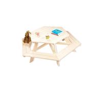 Pinolino - Table picnic Nicki hexagonale pour 6 enfants - brut