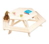 Pinolino - Table picnic Nicki hexagonale pour 6 enfants - brut G