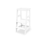 Pinolino Tour d'apprentissage "Fino" blanc Pour enfants, Chaise d'apprentissage Réglable en hauteur Tabouret à pédales, Aide à la cuisine Pour bébés