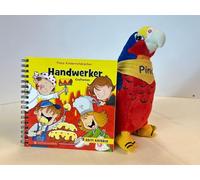 Pinos Kinderratebücher: Handwerker + Pino der Papagei Püschtier Bundle: Zweisprachiges Kinderratebuch